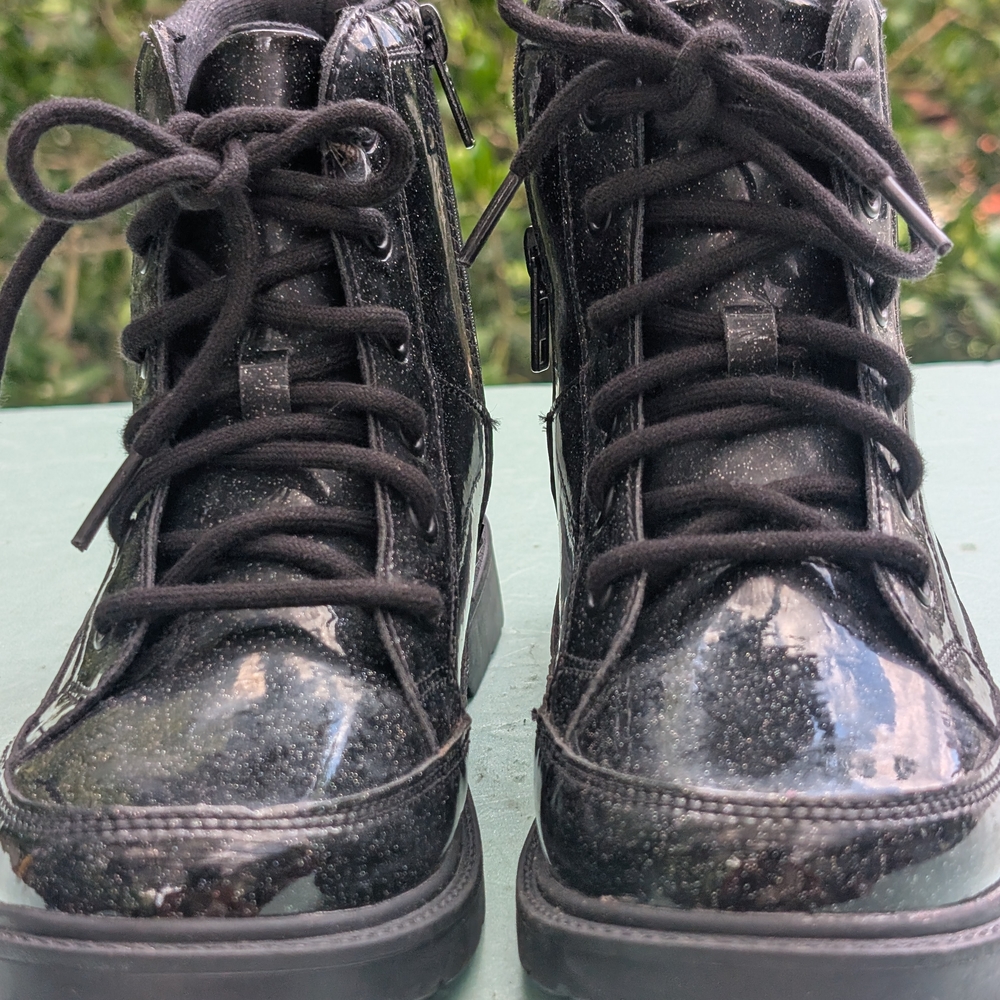 UGG Kids Black Glitter Boots
